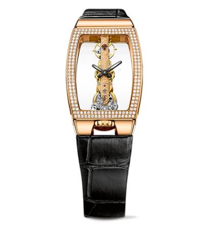 Replica Corum Golden Bridge Miss Rose Gold Diamonds Watch B113/03847 - 113.222.85/0001 0000